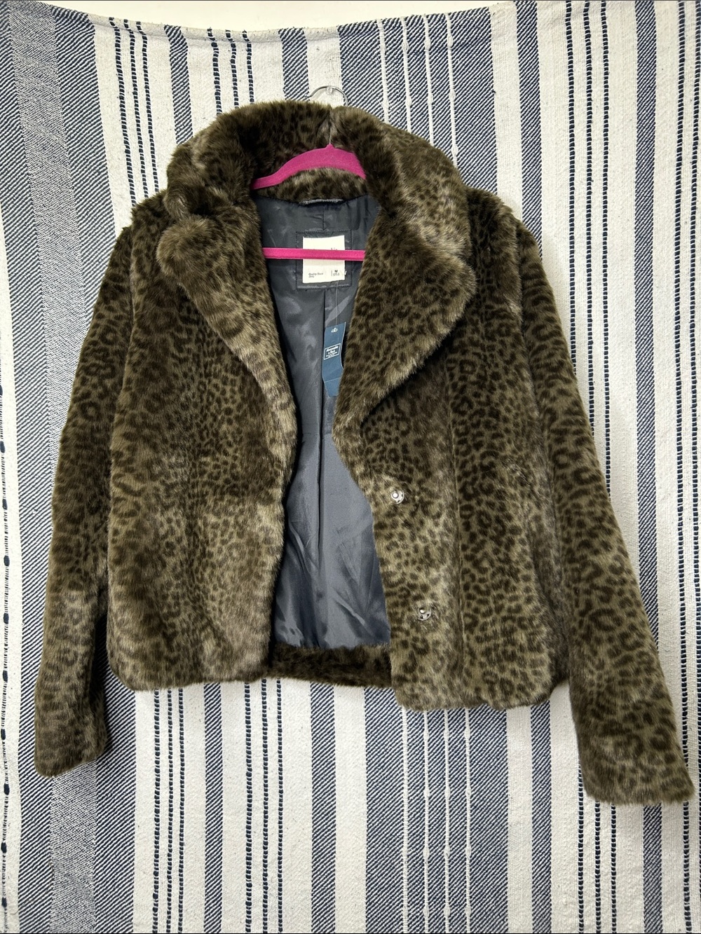 NWT Abercrombie & Fitch Faux Fur Jacket